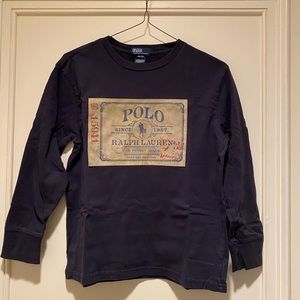 Polo by Ralph Lauren Boys small Navy blue long sleeve jersey